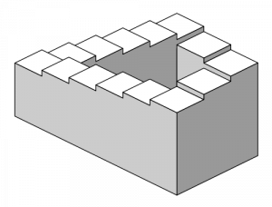 The Penrose Staircase: an illustration of a logical paradox (public domain)
