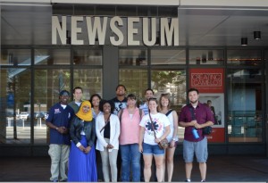 2013 Fellows a the Newseum in Washington, DC. Photo credit: Courtesy of Chris Taylor.