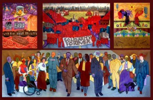 Mike Alewitz's "The City at the Crossroads of History" mural was commissioned for the City Museum of New York, which has declined to display it.