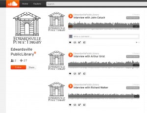 Screenshot of the SoundCloud page used for the oral history project 