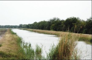 United Irrigation District Canal, Mission, Texas (photograph courtesy Texas Dept. of Transportation)