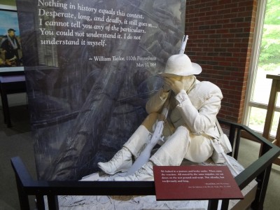This exhibit from the Chancellorsville Visitor Center at Fredericksburg and Spotsylvania National Military Park imagines how historical documentation can inform interpretation of the Civil War. Photo credit: Joan M. Zenzen 