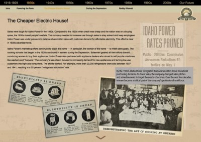My firm recently completed a centennial history for Idaho Power Company, including a traveling exhibit and website. Image credit: Courtesy of Jennifer Stevens.
