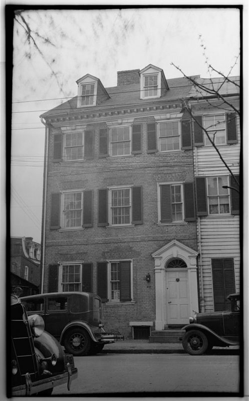 210 Prince Street House in 1933. The photo was taken for the HABS project. Historic American Buildings Survey, Creator. Colonel Michael Swope House, 210 Prince Street, Alexandria, Independent City, VA. Documentation Compiled After, 1933. 