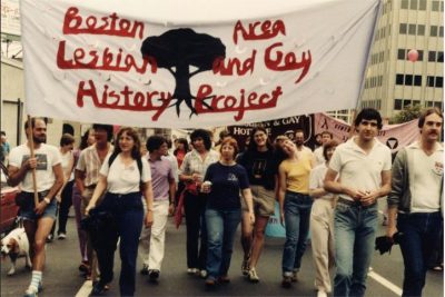 The original members of The History Project, Boston Pride, 1980. Photo credt: The History Project, Boston.