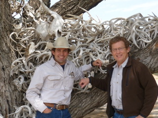 Whit Jones and Patrick Cox on the historic Jones Ranch in South Texas. Photo credit: Patrick Cox.