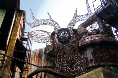 The “Carrie Deer,” a guerilla art sculpture created in 1997 using wire and metal at the abandoned Carrie Furnace site, became a rallying point for the cooperation of the city’s arts and heritage communities. 