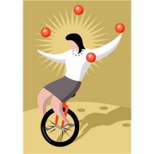 woman juggling