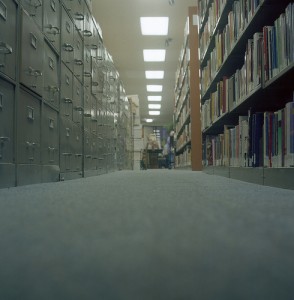 aisle of library