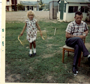 Kathy and Sam Phillips, O'Neill Family Backyard, Nob Hill, June 1965. Courtesy of Barbara O'Neill. 