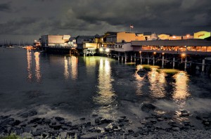 wharf at night