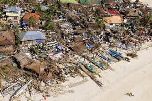 damaged beachfront