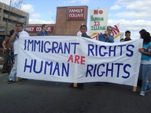 Activists on Lake Street, Minneapolis, MN Credit: Labor Rights Blog