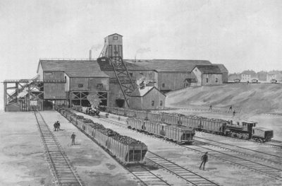 Dominion Coal Company mine, Reserve Mines, Cape Breton, 1900. Wikimedia Commons.