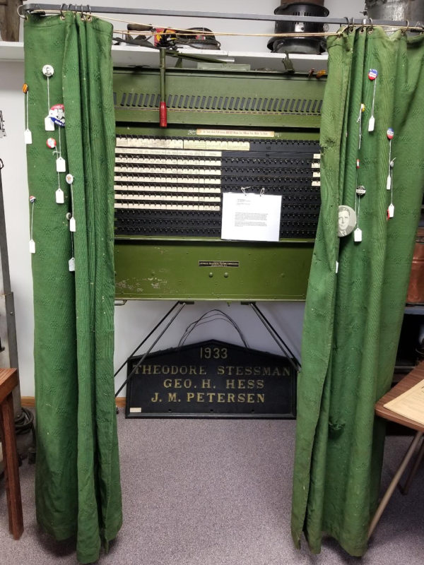 Automatic Voting Machine donated by the Shelby County Courthouse (Shelby County Historical Society and Museum)