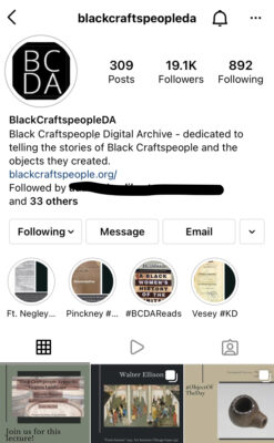Screenshot of BCDA InstagramAccount showing the profile and three of the most recent posts.