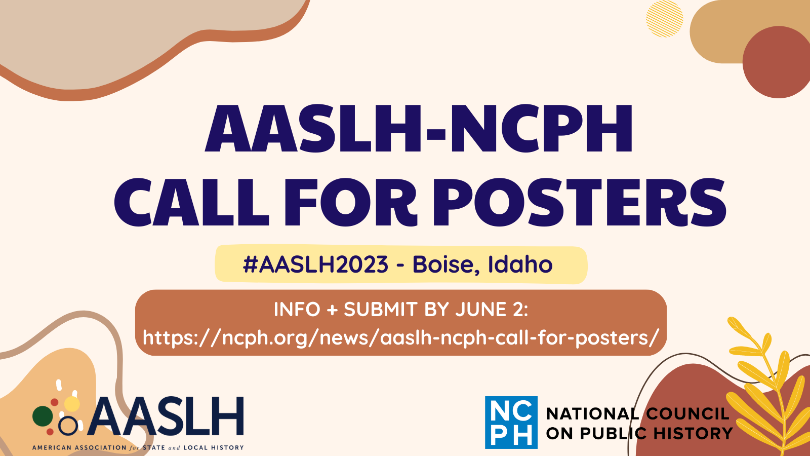 AASLHNCPH Call for Posters National Council on Public History